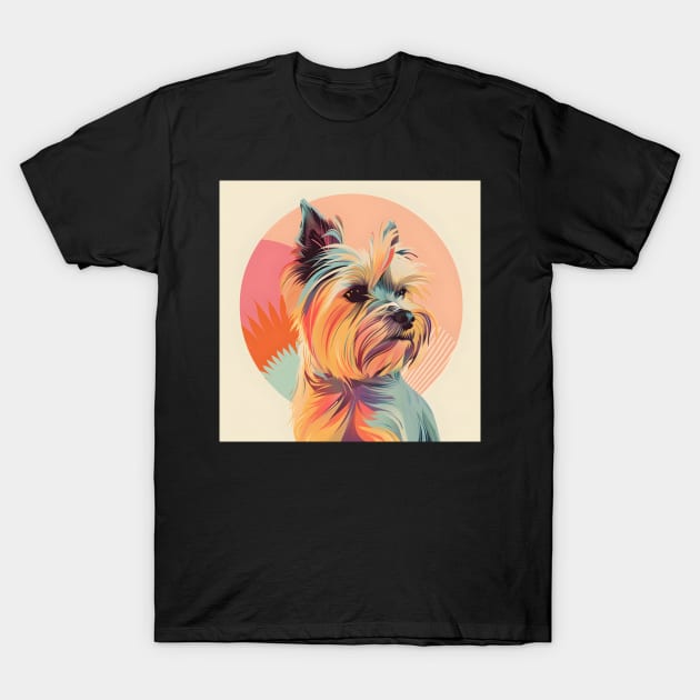 Retro Silky Terrier: Pastel Pup Revival T-Shirt by NatashaCuteShop